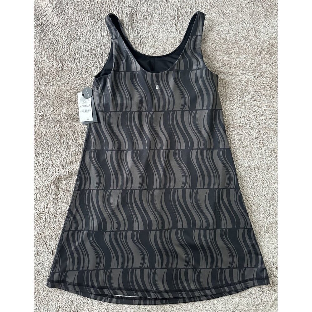 ID Ideology Women's Geo Performance Active Tennis Dress Black / Grey New - Picture 7 of 16